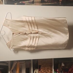 Chanel Silk Blouse, Sleeveless, Cream color